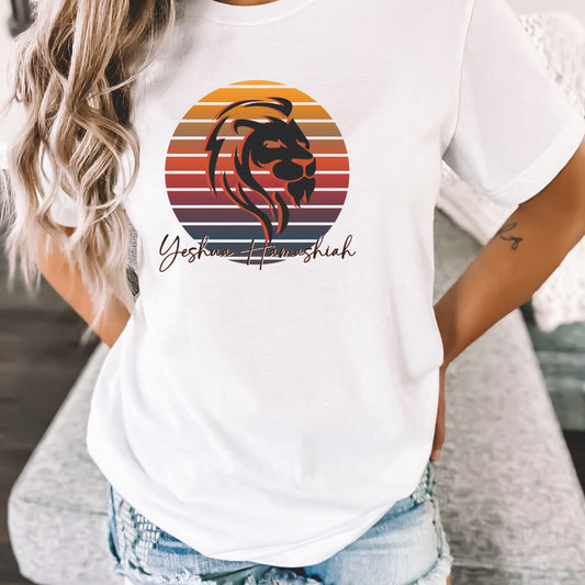 Retro Sunset - Yeshua Hamashiah Shirt - Christian Unisex Tee